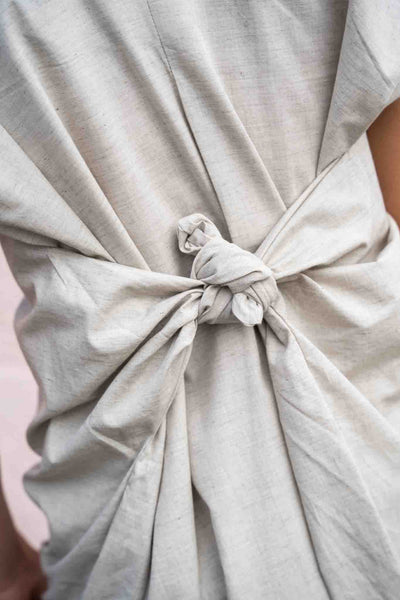 Origami Dress- Grey Cotton